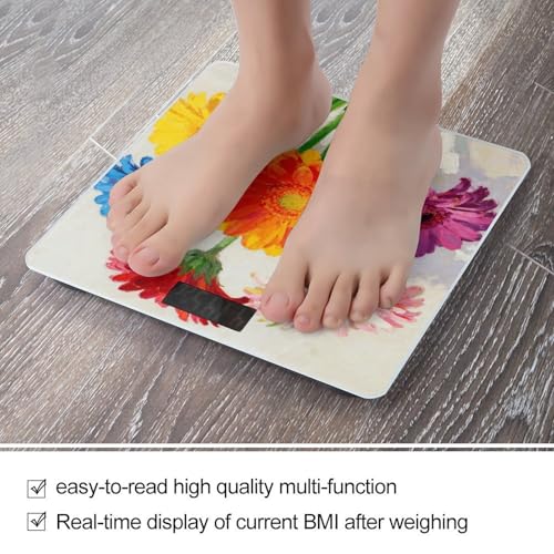 Báscula Digital de Baño Colorful Gerbera con Display LCD miniatura 5