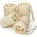4" Natural Loofah Exfoliating Body Sponge Scrubber for Skin Care in Bath Spa Shower Pack of 4