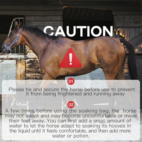 Image of Easy Use Hoof Soaking Boot for Horses,Ice Boots for Horses Horse Soaker Bag,Hoof Shoes Hooves Care Treatment Bucket with EVA Pad浸