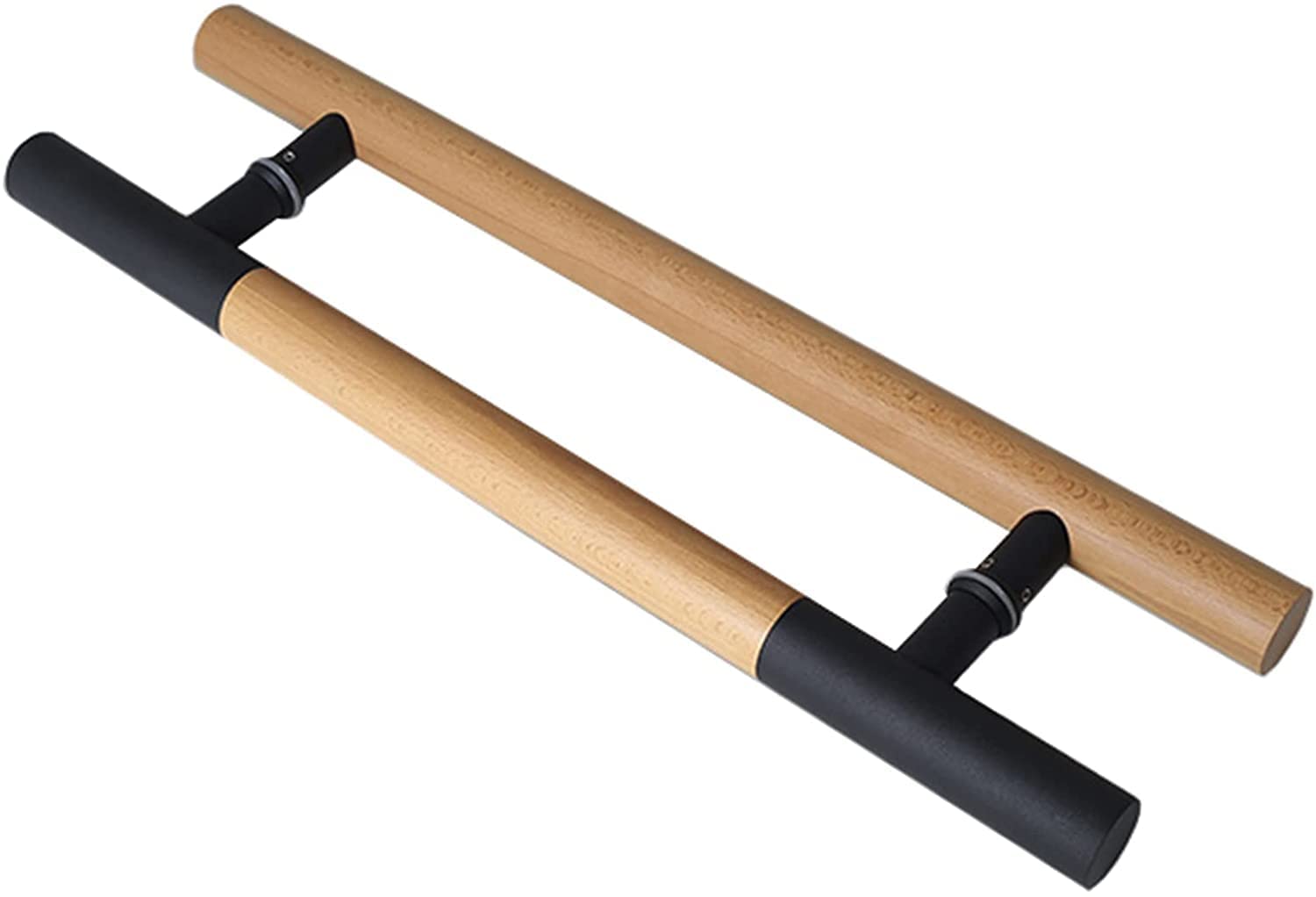 CWCQGH Door Pull Heavy Duty Door Handle Set Sliding Barn Door Handle Pull Push Glass Door Handle,Black B-60Cm/24Inch