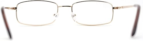 Miniatura 3 de SA106 Lentes transparentes con borde ovalado extra estrecho de metal redondo retro vintage