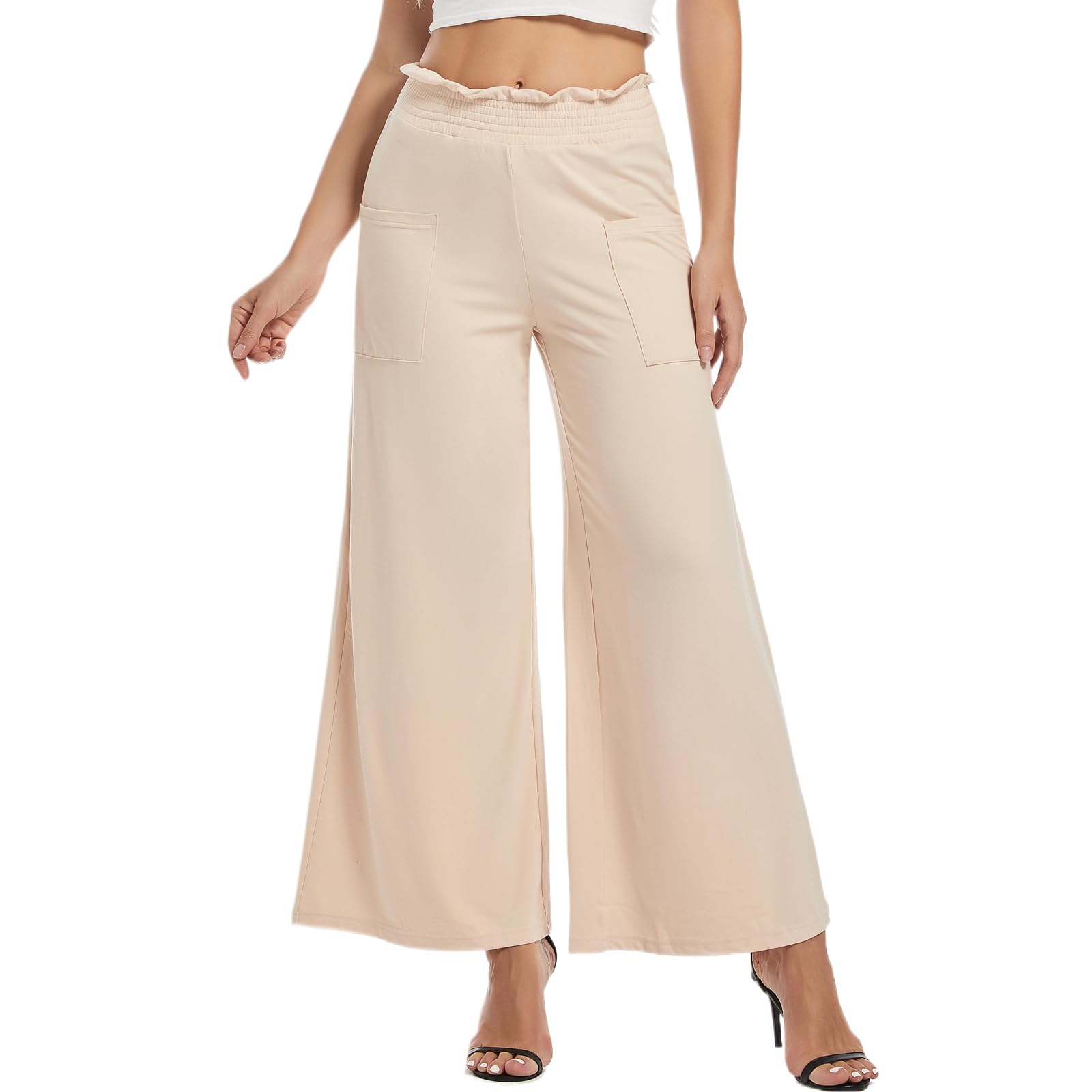 sandbank Wide Leg Pants for Women High Waist Palazzo Pants 2024 Long Dress Pants Trousers with Pockets