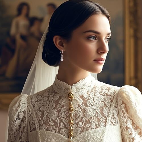 SLUYNZ Solid 925 Sterling Silver Pearl Drop Earrings for Women Teens Natural Freshwater Pearl Dangle Earrings Wedding Bridal Earrings3