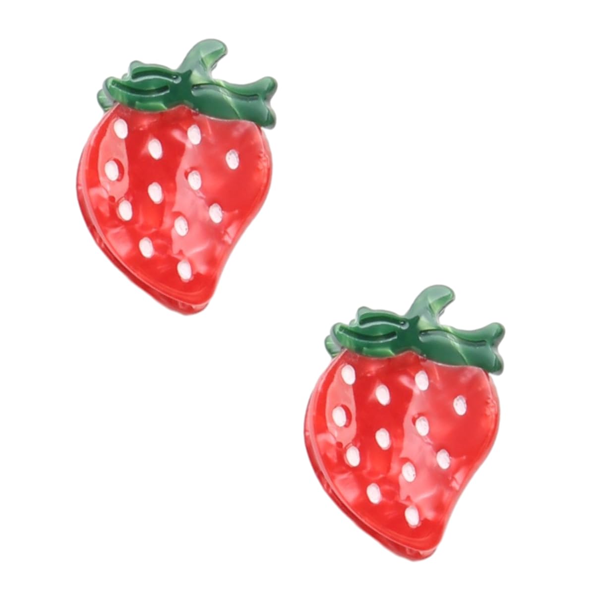 Mini Strawberry Hair Clip,Acetate Hair Claw,Small Hair Clips for Women,Pack of 2