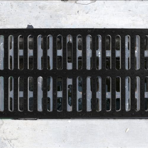 Grille de drainage extérieure avec couvercle de drain rectangulaire plastique - 6