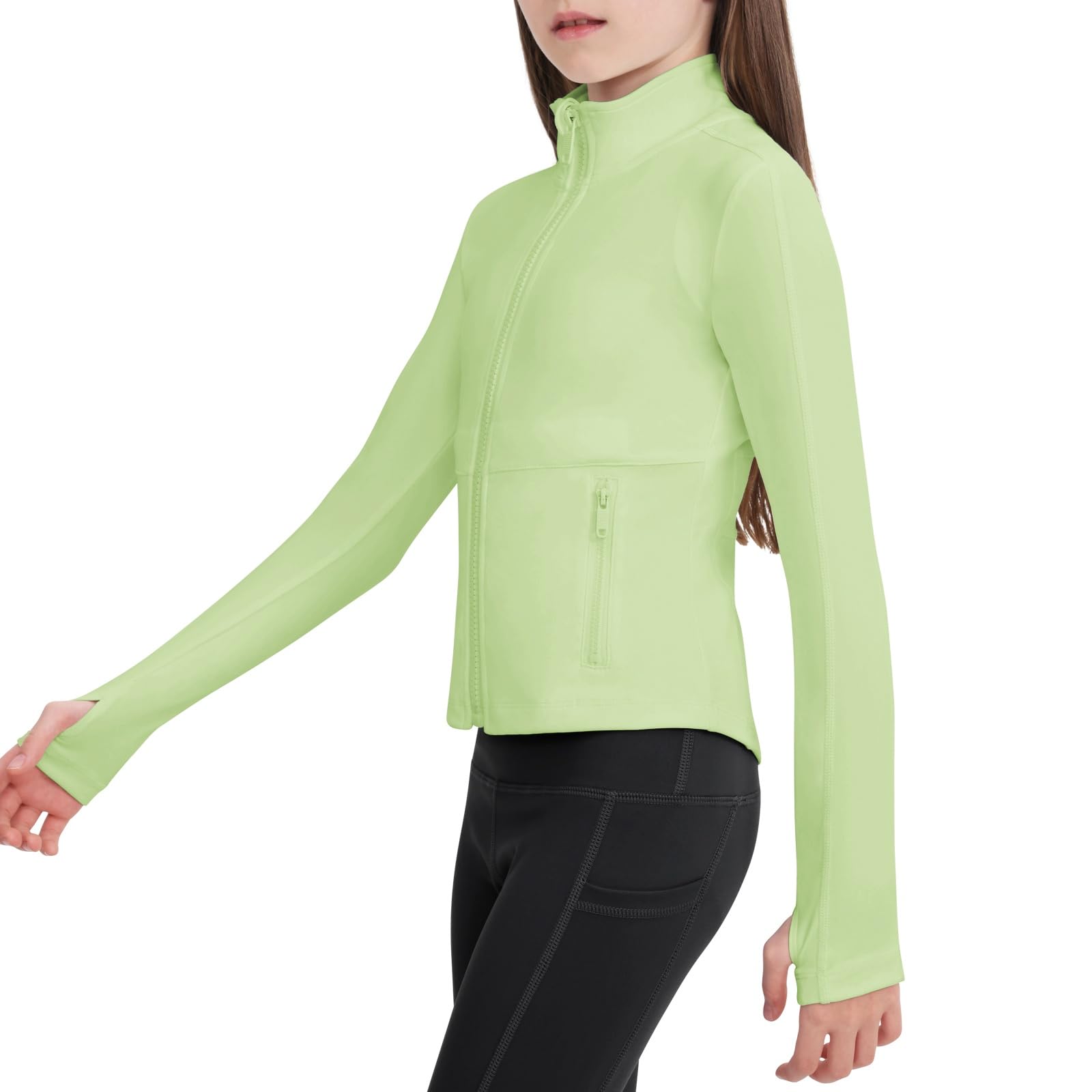 Girls Zip Up Athletic Lightweight Jackets for Girl 6-15 Years