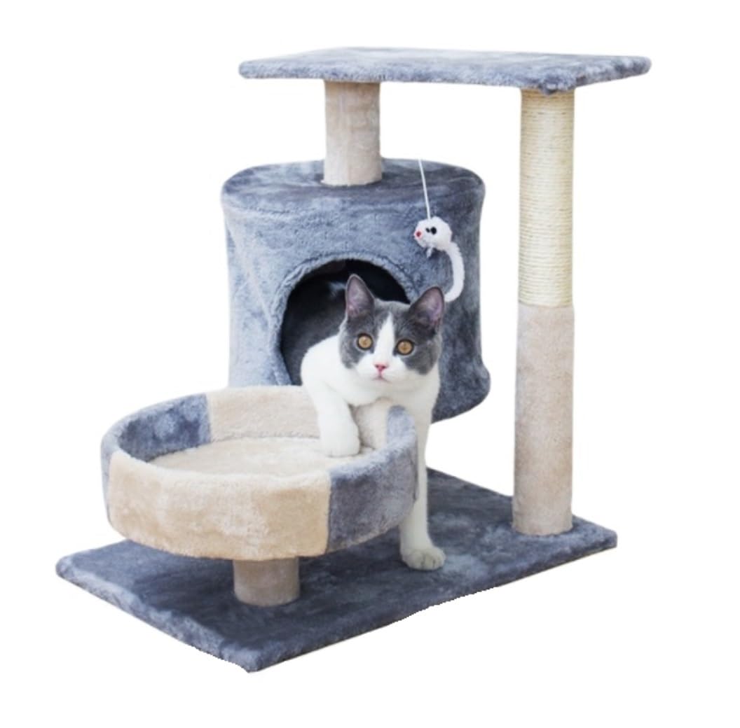 Albero Tiragraffi per Gatti Piattaforma di Riposo Tiragraffi per Gatti Torre per con Condominio per per per Arrampicarsi per