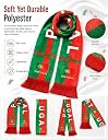 KNK 2026 Soccer Fan Scarf – Double Sided Reversible Football Supporter Scarf with Soft Velvet Feel (Portugal) gallery image