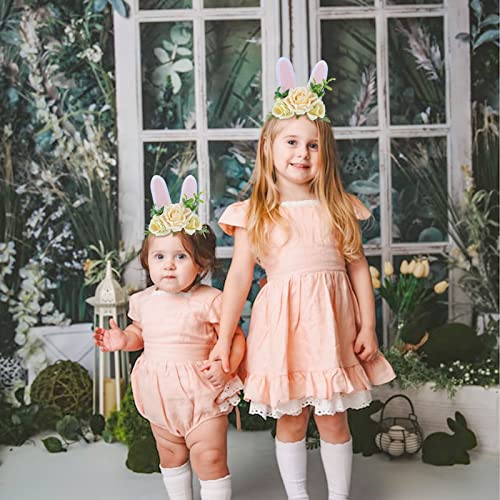 Vobobe Easter Day Baby Girl Headbands Cheer Bow, Flower Bunny Elastic Hair Bows Elastic Nylon Hairband For Newborn Toddler And Infant Hair Accessories,1Pcs (Easter-A) #TOP3