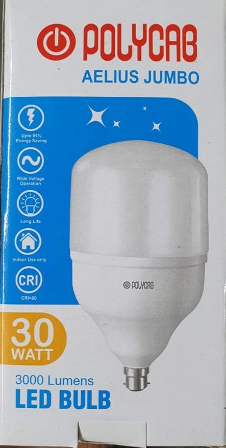 Polycab AELIUS 30W LED Jumbo Bulb (White).