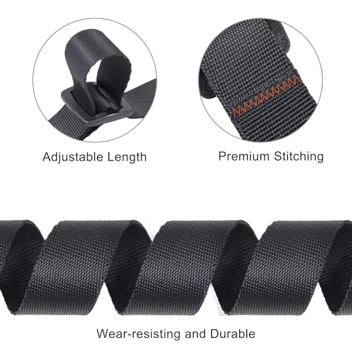 Image of Buckle Straps with Clips, Adjustable Nylon Straps with Buckle, Packing Strap, Black 4 Pack (2'x0.75)
