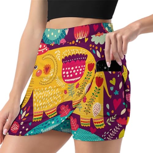 Mini jupe de course femme skort athlétique jupe de tennis et sport