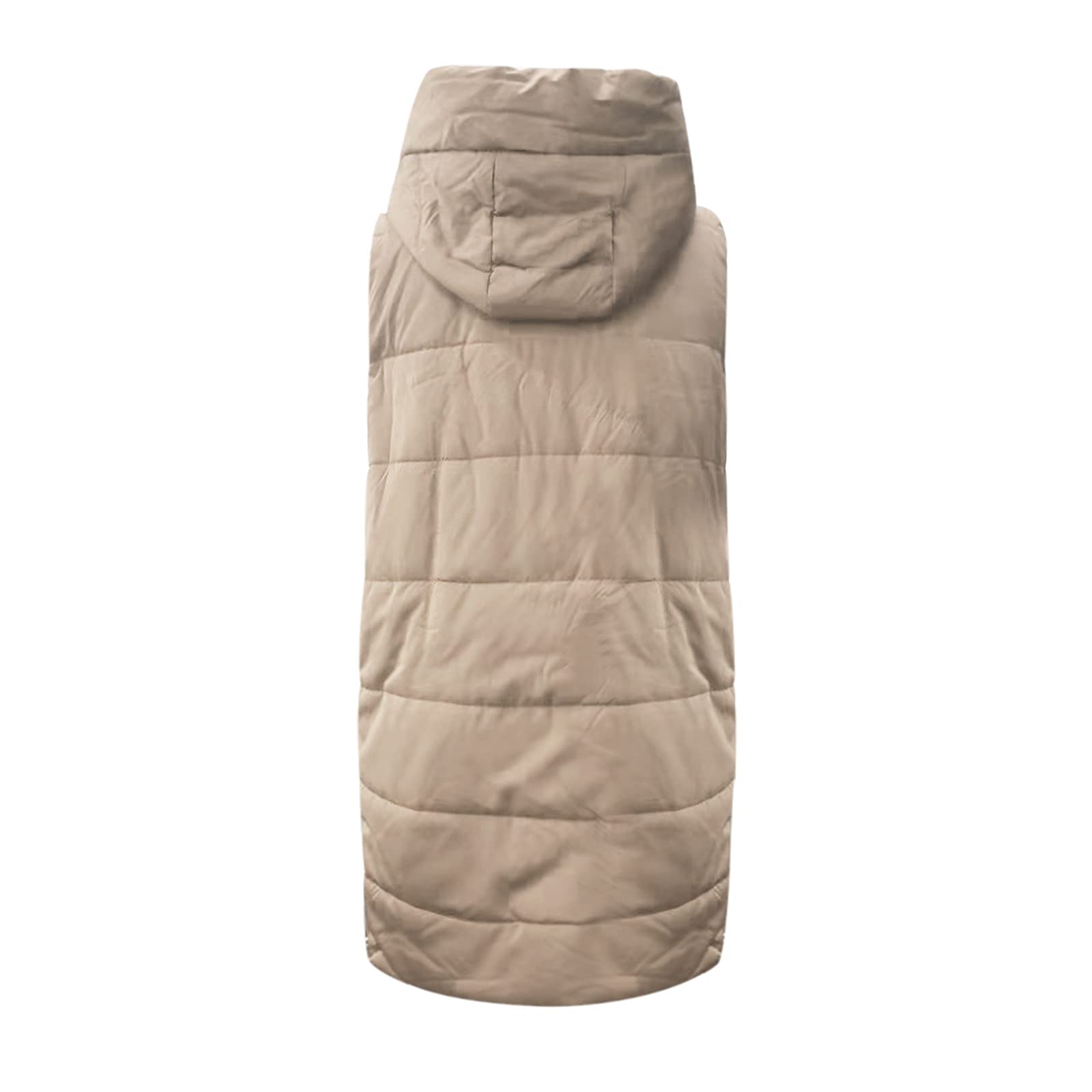 Chaleco largo para mujer, chaleco largo para mujer, con capucha, chaleco sin mangas, cálido, chaleco largo de plumas, chaqueta acolchada para invierno, chaqueta acolchada para invierno