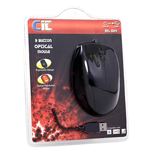 Preisvergleich Produktbild CiT Optische Maus M14 USB / PS2, 800 DPI, Schwarz
