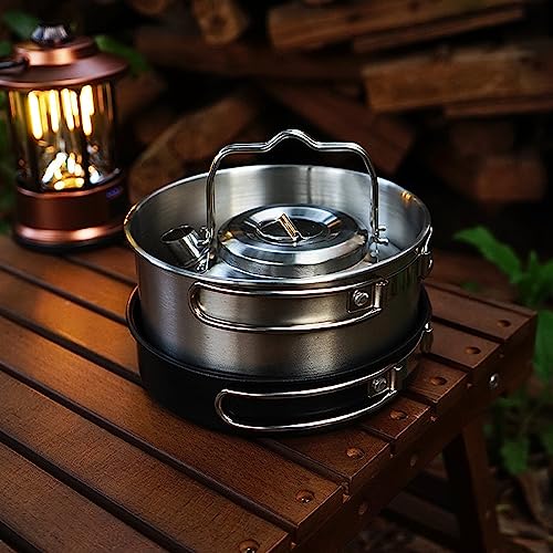 Ustensiles de cuisine de camping durables en acier inoxydable premium pour bivouac - 5