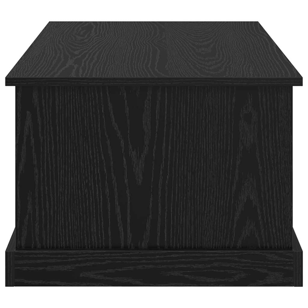 Couchtisch Schwarz Eichen-Optik aus Holzwerkstoff 90 x 50 x 35 cm mit Schublade Regalboden Stauraum für Wohnzimmer Sofa Lounge Beistelltisch Ablagefach