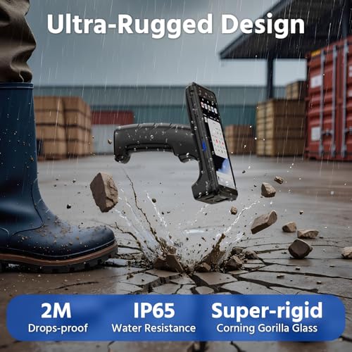 Image of FARSET R20H Android 14 Barcode Scanner with Zebra Licensed Engine, Handheld PDA Mobile Computer with Pistol Grip, WiFi 5 & 4G LTE, 4GB+64GB, 5.5 inch Screen, NFC, IP67, GPS for Warehouse & Logistics