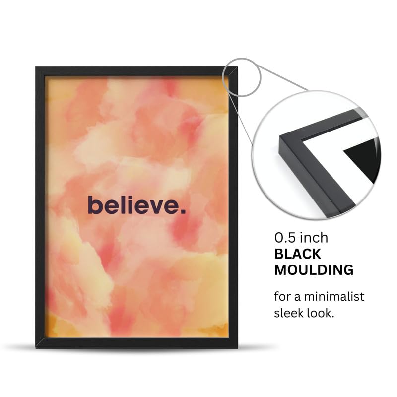 Image of Wall Framed Posters | 8x12 inch size | Motivational Quotes Posters |Motivational inchBelieve inch Photo Frame - Inspirational Wall Decor for HomeMotivational Quotes Frame, Office, or Study Room