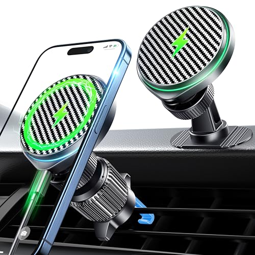 Qifutan for 15W Magsafe Car Charger Fast Charging Automotive Ultra Magnetic Car Phone Holder...