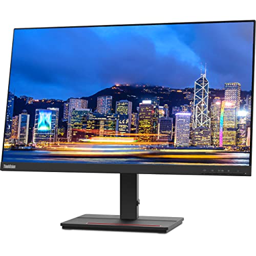 Image of Lenovo ThinkVision S24e-20 23.8 inch Full HD 1920 x 1080 WLED LCD Monitor 2-Pack Bundle with Mini Speaker, 250 Nit, FreeSync, HDMI-VGA, Raven Black, & Adjustable Desk Mount Monitor Stand