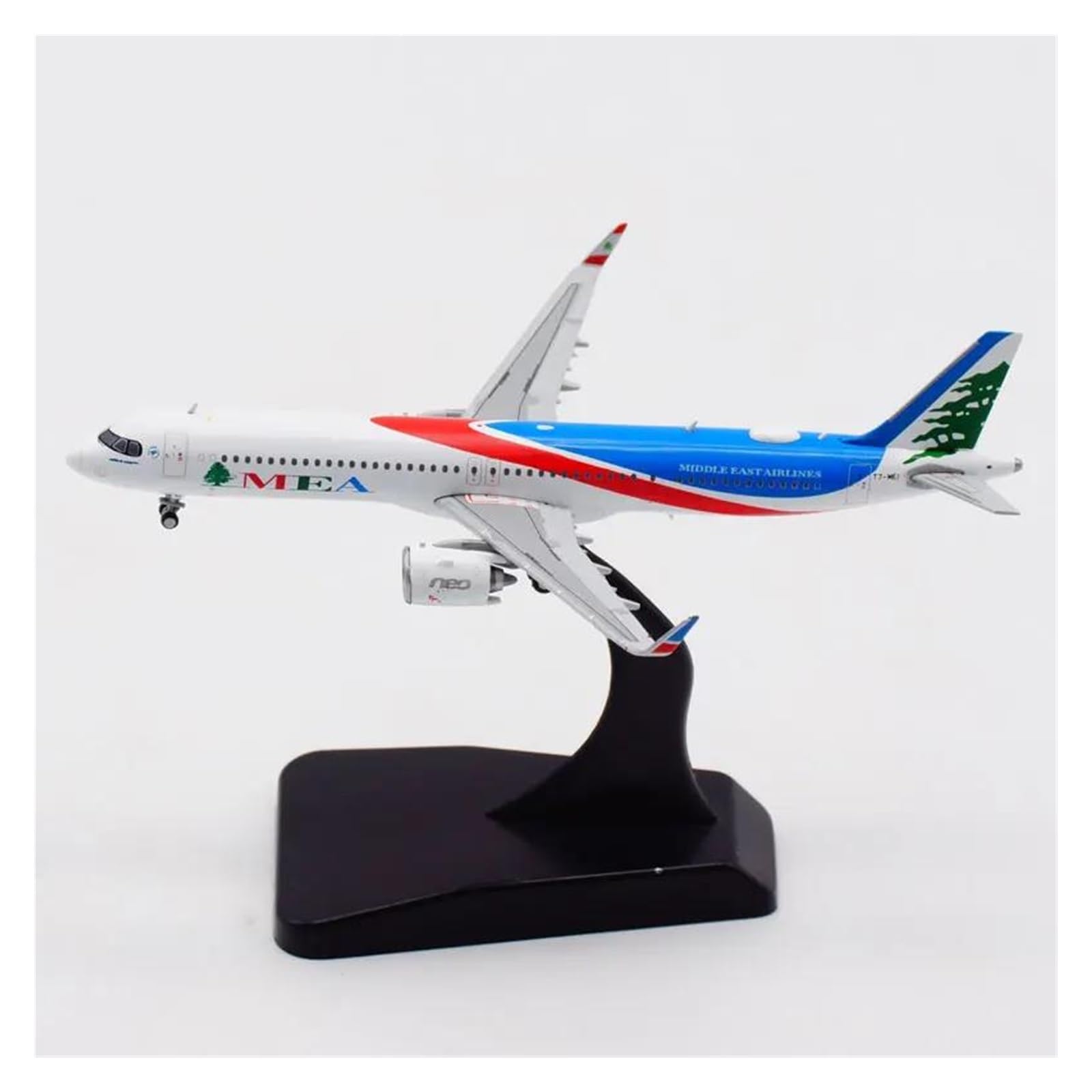 CLMJHG Vintage Classics samolot odlewany stop metalu A321 NEO T7-ME2 MEA bliski wschód linie lotnicze powietrze 1:400 samolot modele samolotów zabawka