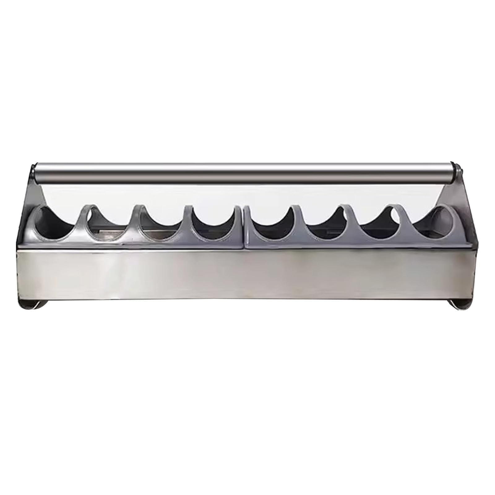 Comedero de metal para pollos con cubierta divisora extraíble, a prueba de derrames, comedero para palomas/pájaros para avicultura, sin residuos y de doble cara