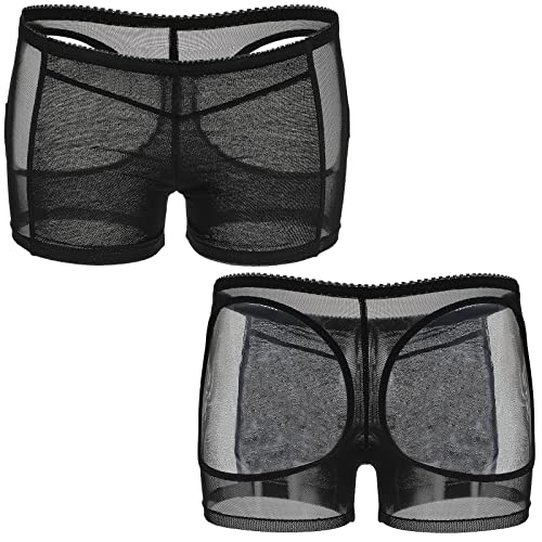 2 Pieces Women Butt Lifter Shaper Panties Booty Enhancer Booty Lifter Shorts Girdle Hip Enhancer Control Panties Boyshorts Shapewear Underwear for Women (Small) Black