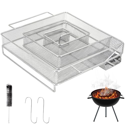 Générateur de fumée froide en acier inoxydable, générateur de fumée à froid, avec anse pour barbecues sphériques, fumoirs et fumoirs d'extérieur