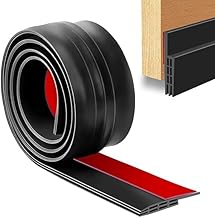 Silicone Self-Adhesive Door and Window Shield Tape - Bottom Sealing Strip for Home Weather Stripping, Air Gap, Sound and Dust Proof Seal (Black)