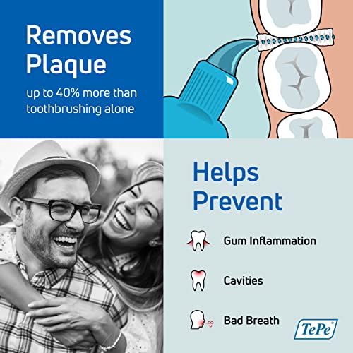 Tepe Interdental Brush Original, Soft Dental Brush For Teeth Cleaning, Pack Of 6, 0.6 Mm, Medium Gaps, Blue, Size 3 #TOP1