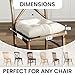 Klear Vu Gripper Overstuffed Universal Non-Slip Dining Chair Cushions for Kitchen Decor or Office Use, U-Shaped Skid-Proof Seat Pad, 17x17 Inches, 2 Count (Pack of 1), Chenille Ivory