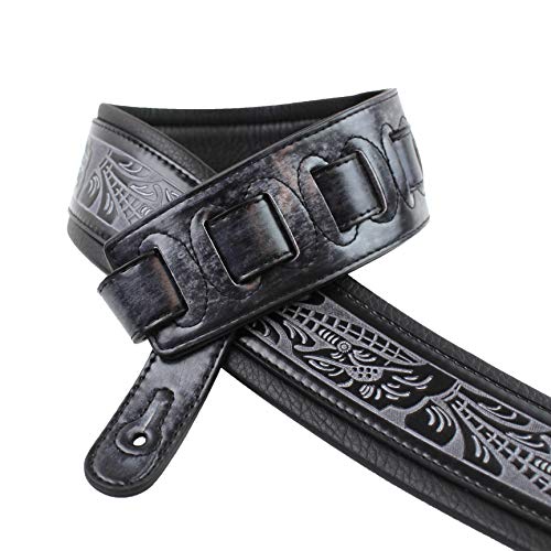 Walker & Williams Gb-102 Noir Bracelet cuir rembourré Motif Live Chêne classique - Les Beatles, Paul McCartney, John Lennon, RIngo Starr, George Harrison Walker & Williams Gb-102 Noir Bracelet cuir rembourré Motif Live Chêne classique – Image 3