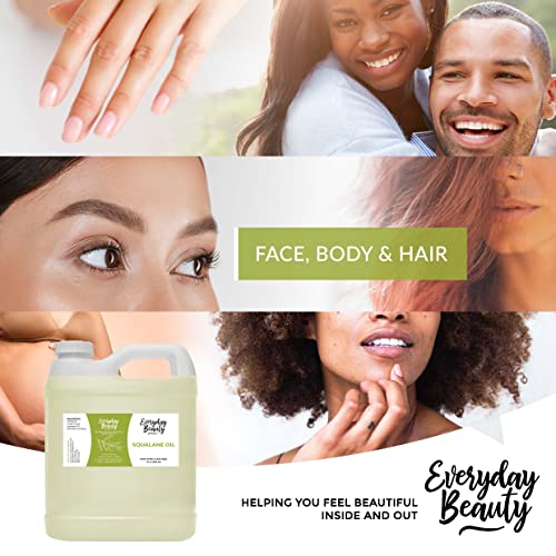 Squalane Oil Bulk- 32 Oz 100% Pure & Natural Plant Derived Facial Oil - Cold Pressed And Unrefined Premium Grade Multipurpose Moisturizing Oil For Skin And Hair #TOP4
