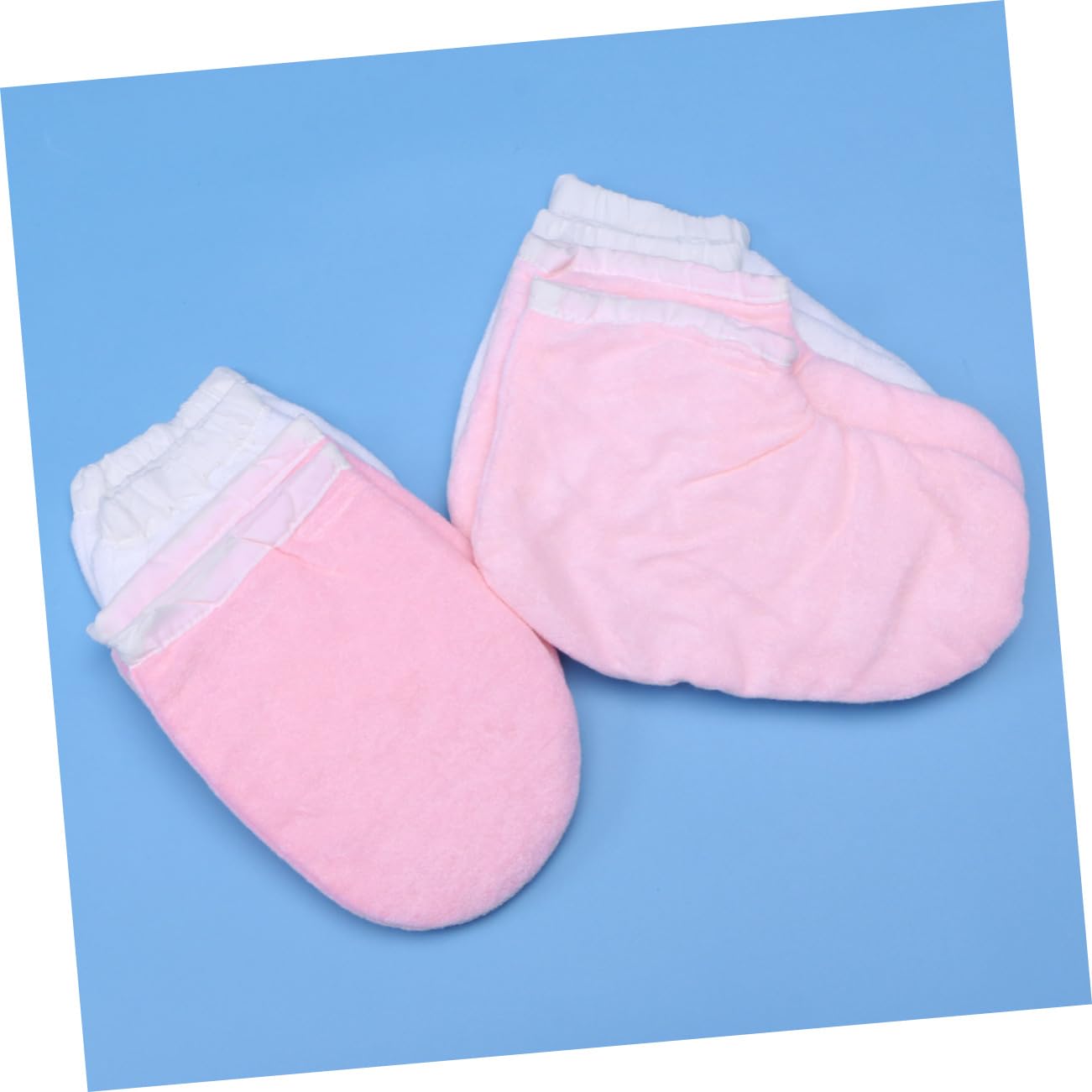 Healeved 4 Pares accesorios de belleza guantes Calentador de cera de parafina para manos y pies. guantes y patucos de parafina light skincare cubierta de pie de belleza simple