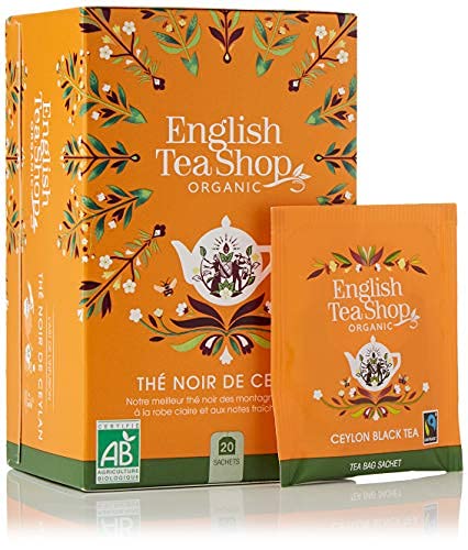 Thé Noir de Ceylan Bio - English Tea Shop - 20 Sachets - 40g Cover