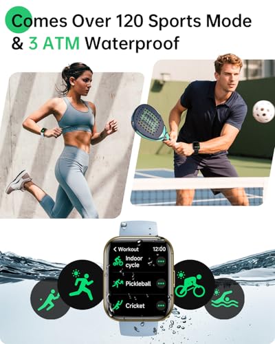 Smart Watch (Android & iPhones), 1.83" HD Alexa Built-in Smart Wacthes for Women Men With Heart Rate Monitor, Sleep/Step Tracker, 120+ Sport Modes Fitness Watch for Women, IP68 Waterproof Sport Watch — view 4