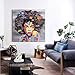 FREE CLOUD Crescent Art Abstract Pop Black Art African American Wall Art Afro Woman Painting on Canvas Print Wall Picture for Living Room Bedroom Wall Decor (B Unframed, 24 x 24 inch)