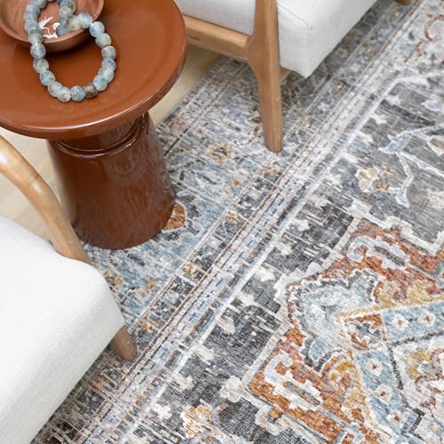 Tapete Oriental Weavers Maharaja 2' x 3' Gris/Azul miniatura 6