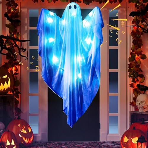 Decoración de fantasmas con luz regulable para evitar un Halloween aburrido 3