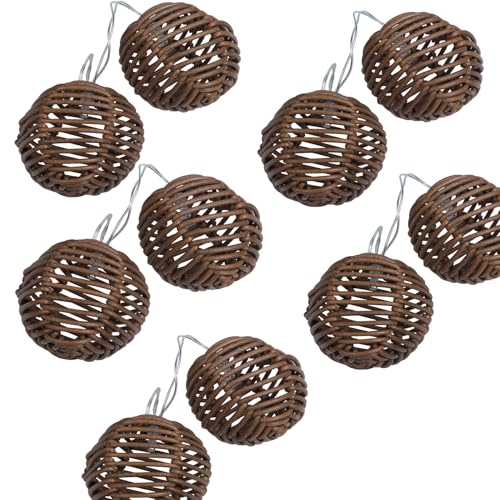 realideas Dekorative Laternen-Lichterkette aus Rattan-Draht,...