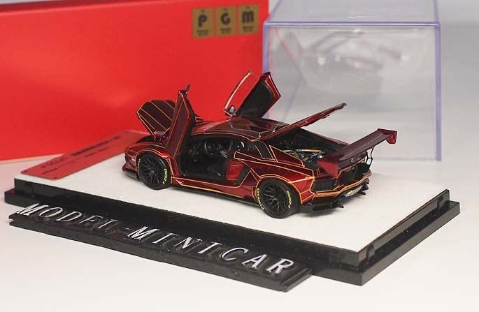Amazon.co.jp: Metallic Red! Open and Close! PGM 1/64 Lamborghini