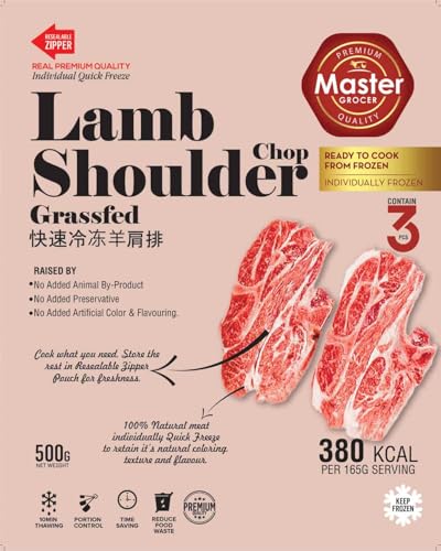 Master Grocer Australia Grassfed Lamb Shoulder Chop Bone In Individual 500 g- Frozen