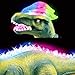 Remote Control Dinosaur for Kids with Light Up Eyes and Roaring Sound, Walking Dinosaur Robot Dinosaur, Big RC Dinosaur, Large Size 17 Inch Realistic Dilophosaurus, Toy for Boys Girls Ages 3+ - Green