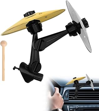 Car Cymbal Air Vent, Mini Metal Drum Crash Cymbal, Car symbol drum for car vent, Different knock sound effects for Drummers & Music Lovers & All Types Combination pack