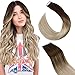 Ugeat 20 Inch Real Human Hair Tape in Extensions Balayage Dark Brown to Ash Blonde with Medium Blonde #4/18/22 Secret Invisible Tape in Extension Remy Human Hair 2.5g/PC 20PCS/Pack