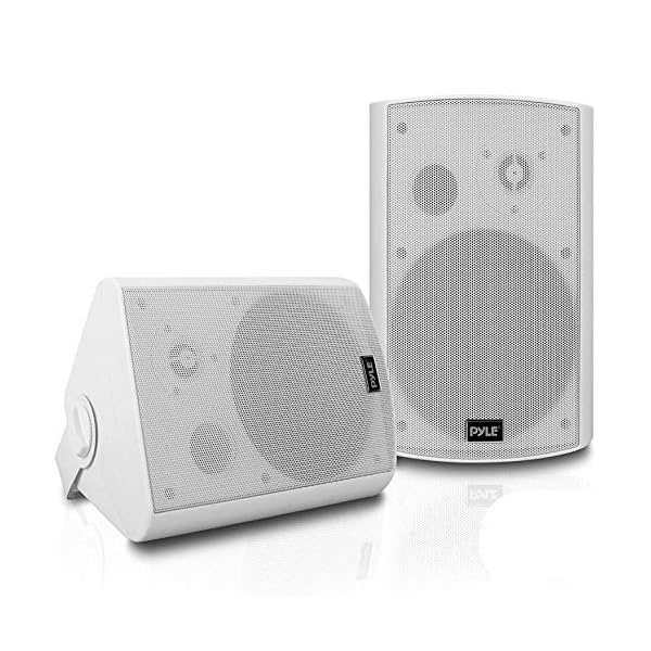 Outdoor-Wall-Mount-Patio-Stereo-Speaker-Waterproof-Bluetooth-Wireless-No-Amplifier-Needed-Portable-Electric-Theater-Sound-Surround-System-for-Home-Party-Cabinet-Enclosure-Pyle-PDWR61BTWT-White Outdoor-Wall-Mount-Patio-Stereo-Speaker-Waterproof-Bluetooth-Wireless-No-Amplifier-Needed-Portable-Electric-Theater-Sound-Surround-System-for-Home-Party-Cabinet-Enclosure-Pyle-PDWR61BTWT-White