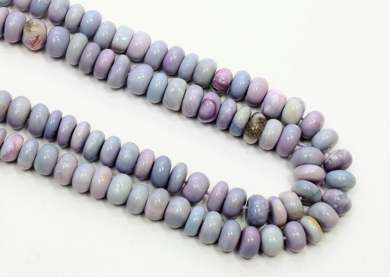 Perles en opale lavande pour création de bijoux uniques