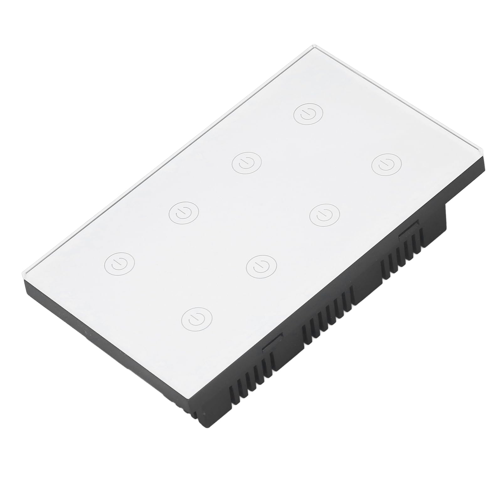 Interruptor de Luz Táctil Inteligente de 8 Bandas, Panel Inalámbrico con Control de Voz, Función de Temporizador Remoto para el Hogar y la Oficina AC100-240V