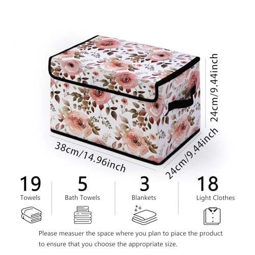 Image of Stackable Storage Bins with Lids,Closet Organizers Fabric Box for Home and Office,Blanket Clothes Organizers,Under Bed Storage Containers 3 Pack