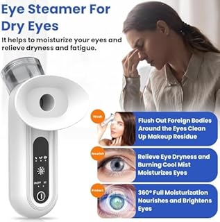 Eye Mist Steam Sprayer for Relief Dry Eyes, Eye Treatment, Portable Heated Eye Masks, Mini Eye Moisturizing Cleaning Soothing Steamer